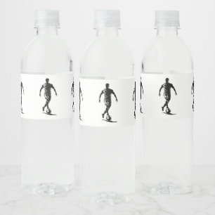 Rótulo De Garrafa De Vinho Arte de rótulo de silhueta de jogador de futebol m