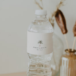 Rótulo De Garrafa De Vinho Árvore Palm de Aquarela