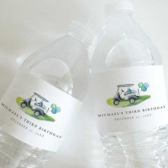 Rótulo De Garrafa De Vinho Azul Golf - Par-tee (Criador carregado)