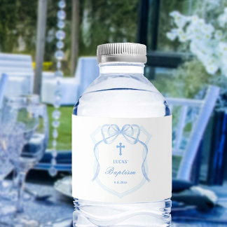 Rótulo De Garrafa De Vinho Batismo de repouso do Arco azul claro
