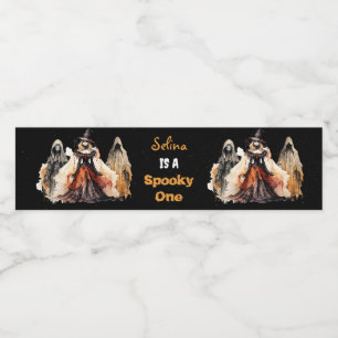 Rótulo De Garrafa De Vinho Bebendo de Festa de aniversário de Halloween