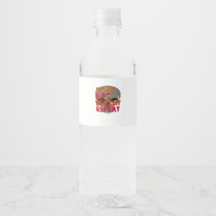 Rótulo De Garrafa De Vinho Bebida Divertida Coma Seja Assustador Design Criat