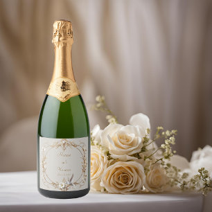 Rótulo de Garrafa de Vinho Beija-flor Branco