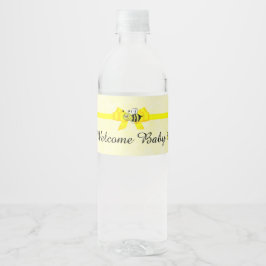 Rótulo De Garrafa De Vinho Bem-vindo Bebê Yellow Bumblebee Water Labels