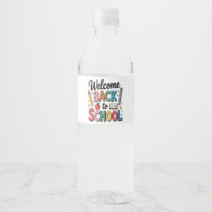 Rótulo De Garrafa De Vinho Bem-vindo de Volta à Escola