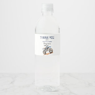 Rótulo De Garrafa De Vinho Bike de Camisa Azul de Nascimento Editável