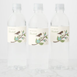 Rótulo De Garrafa De Vinho Bird Birthday