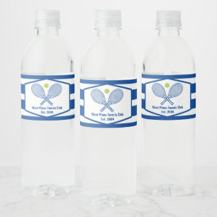 Rótulo De Garrafa De Vinho Blue Striped do Clube de País Tênis Personalizado