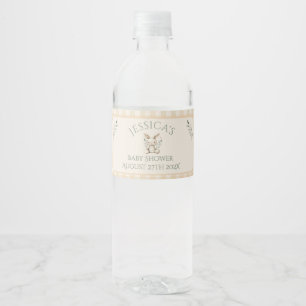 Rótulo De Garrafa De Vinho ~Boho Chá de fraldas Neutro Coelho