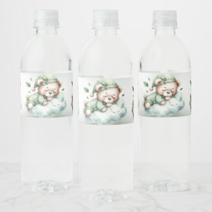 Rótulo De Garrafa De Vinho Boho White Orchid Flores Blue Moon Elegant