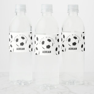 Rótulo De Garrafa De Vinho Bola de Futebol Personalizada Nome Aniversário