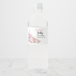 Rótulo De Garrafa De Vinho Bonjour Bebe | Chá de fraldas francês floral