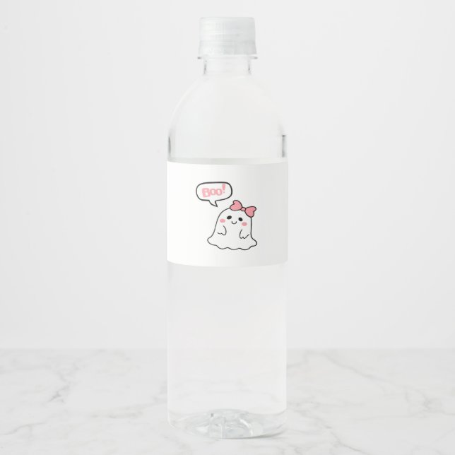 Rótulo De Garrafa De Vinho Boo! Limpeza Mínima De Boo Cortado (Frente)