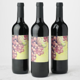 Rótulo de Garrafa de Vinho Boutique de Uvas Vinhed