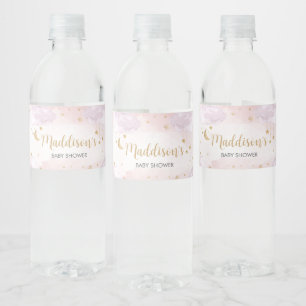 Rótulo De Garrafa De Vinho Brilha Brilha Estrela Chás de Bebê