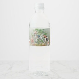 Rótulo De Garrafa De Vinho Caça com cães