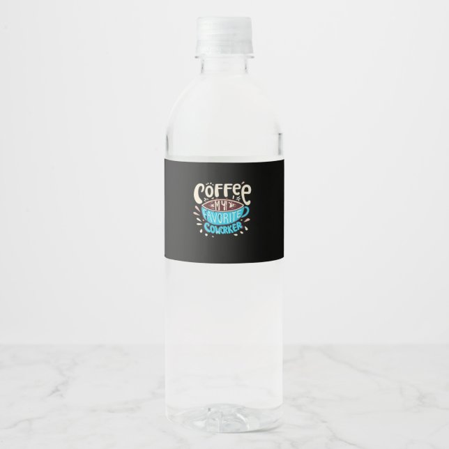 Rótulo De Garrafa De Vinho Café É Meu Colega Favorito (Frente)