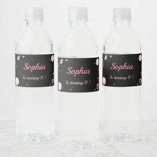 Rótulo De Garrafa De Vinho Candyland Black and Pink