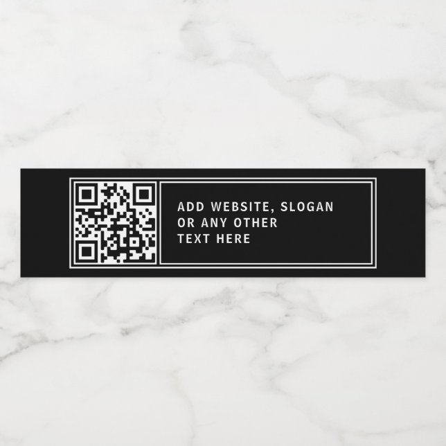 Rótulo De Garrafa De Vinho Carregue seu próprio código QR e texto personalizá (Rótulo Único)