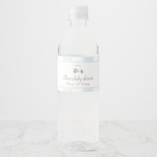 Rótulo De Garrafa De Vinho Carrinho de golfe azul