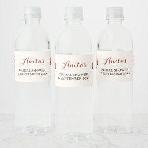 Rótulo De Garrafa De Vinho Casamento Appley Ever After Outono Chá de Noiva
