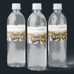 Rótulo De Garrafa De Vinho Casamento com aquarelas de Napa Valley<br><div class="desc">Napa Valley Vineyard obrigado de casamento de cor d'água você prefere rótulos de garrafa d'água</div>