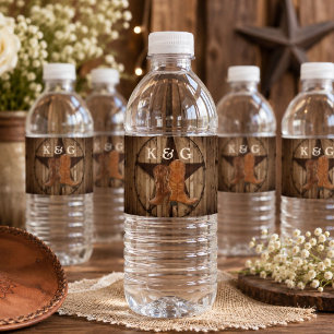 Rótulo De Garrafa De Vinho Casamento Country Western Cowboy Texas Lone Star