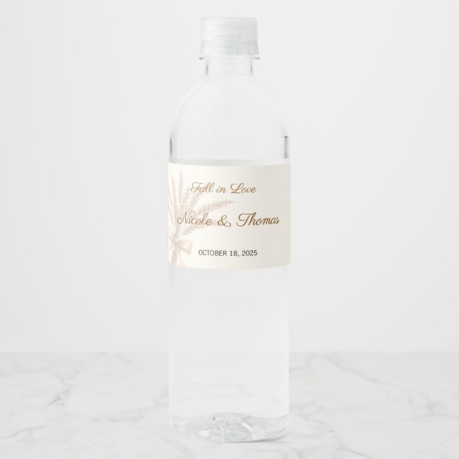 Rótulo De Garrafa De Vinho Casamento de amor, noiva para ser (Frente)