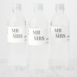 Rótulo De Garrafa De Vinho Casamento de folhagens de eucalipto moderno