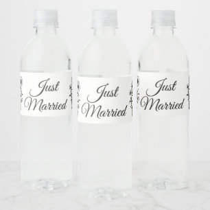 Rótulo De Garrafa De Vinho Casamento de Recens casados Florais Brancos de Gir