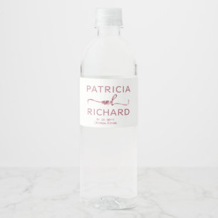 Rótulo De Garrafa De Vinho Casamento Minimalista Elegante