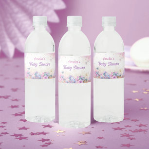 Rótulo De Garrafa De Vinho Cauda de sereia oceano pastel menina