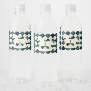 Rótulo De Garrafa De Vinho Cavalo Mecedor Preppy Argyle 1º Aniversário