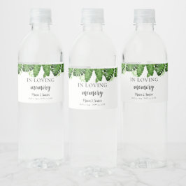 Rótulo De Garrafa De Vinho Celebração de Vida Personalizada Memorial Tropical