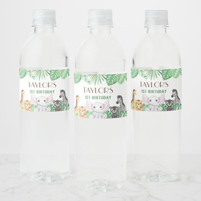 Rótulo De Garrafa De Vinho Celebração Neutra Selvagem - Aventura Safari! (Garrafas)