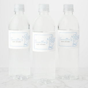 Rótulo De Garrafa De Vinho Chá de Bebê Baby In Bloom