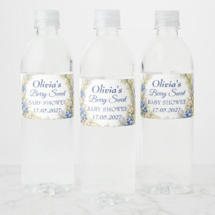 Rótulo De Garrafa De Vinho Chá de Bebê Berry Sweet Menina Bebê Azul Menino Be