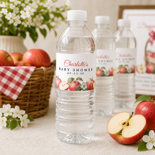 Rótulo De Garrafa De Vinho Chá de Bebê da Maçã