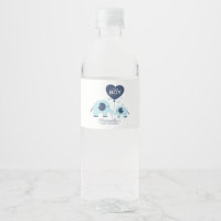 Chá de Bebê de Elefante Azul Adorável Menino