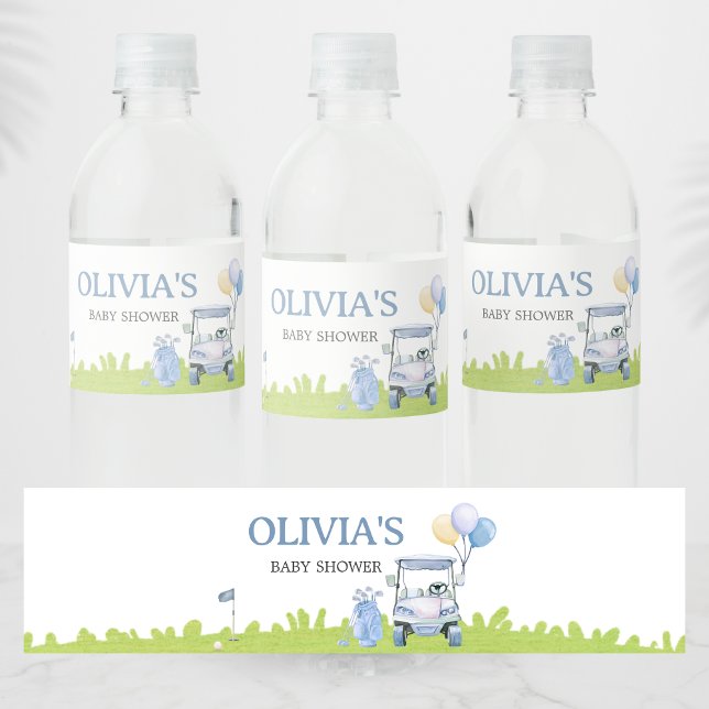 Rótulo De Garrafa De Vinho Chá de Bebê de Golfe Baby Putter (Golf A Little Putter Baby Shower Bottle Label)