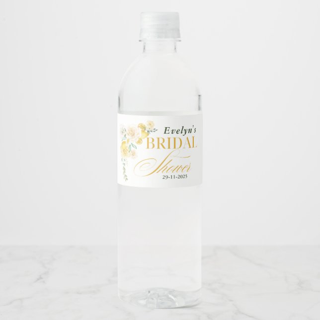 Rótulo De Garrafa De Vinho Chá de Bebê de Limão, Eucalipto e Rosa (Frente)