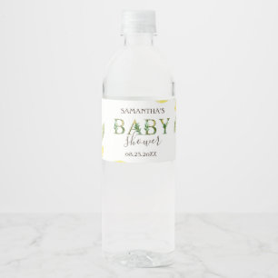 Rótulo De Garrafa De Vinho Chá de Bebê de Limões em Aquarela