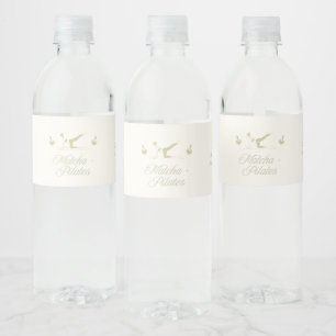 Rótulo De Garrafa De Vinho Chá de bebê de pilates feito à mão