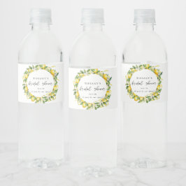 Rótulo De Garrafa De Vinho Chá de Bebê de Verão Moderno com Limão e Cítricos