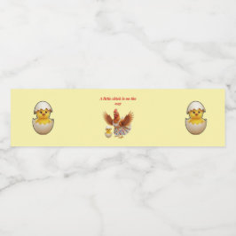 Rótulo De Garrafa De Vinho Chá de Bebê Estrela Rústica Pequena