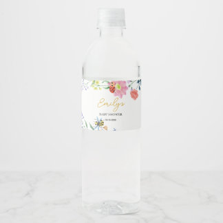 Rótulo De Garrafa De Vinho Chá de Bebê Little Love Bug Personalizado