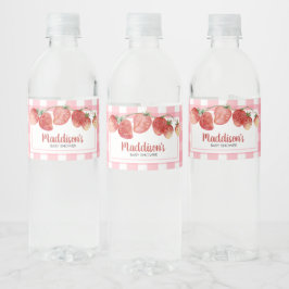Rótulo De Garrafa De Vinho Chá de Bebê Morango Doce Bebê
