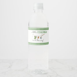 Rótulo De Garrafa De Vinho Chá de Bebê Pequeno Pescador