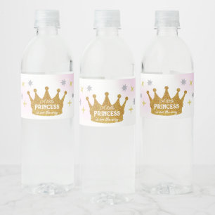 Rótulo De Garrafa De Vinho Chá de Bebê Princesinha Menina