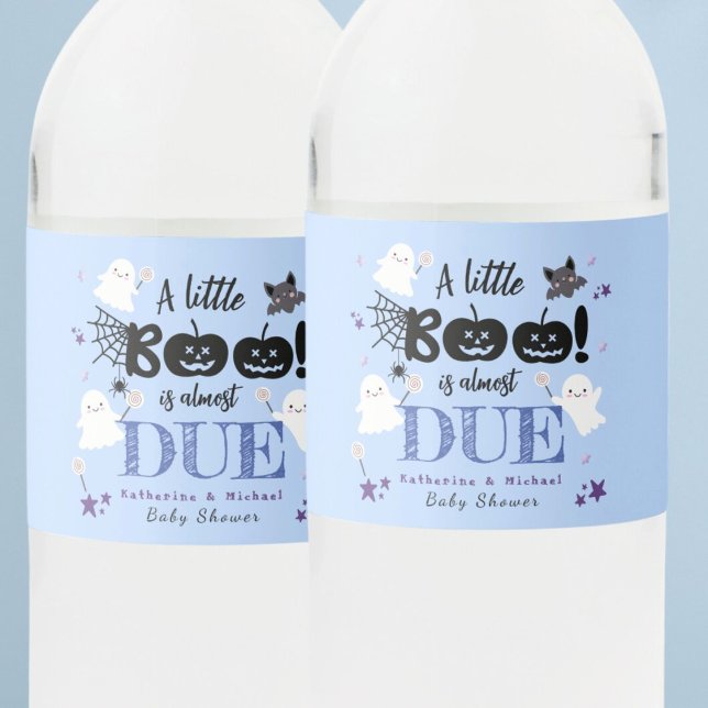 Rótulo De Garrafa De Vinho Chá de fraldas Bonito de Halloween (Criador carregado)